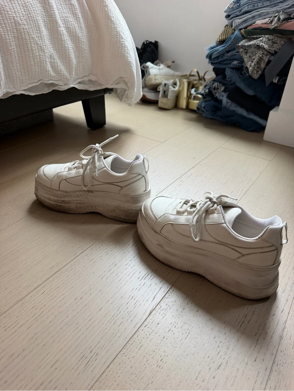 Topshop Platform White Sneakers